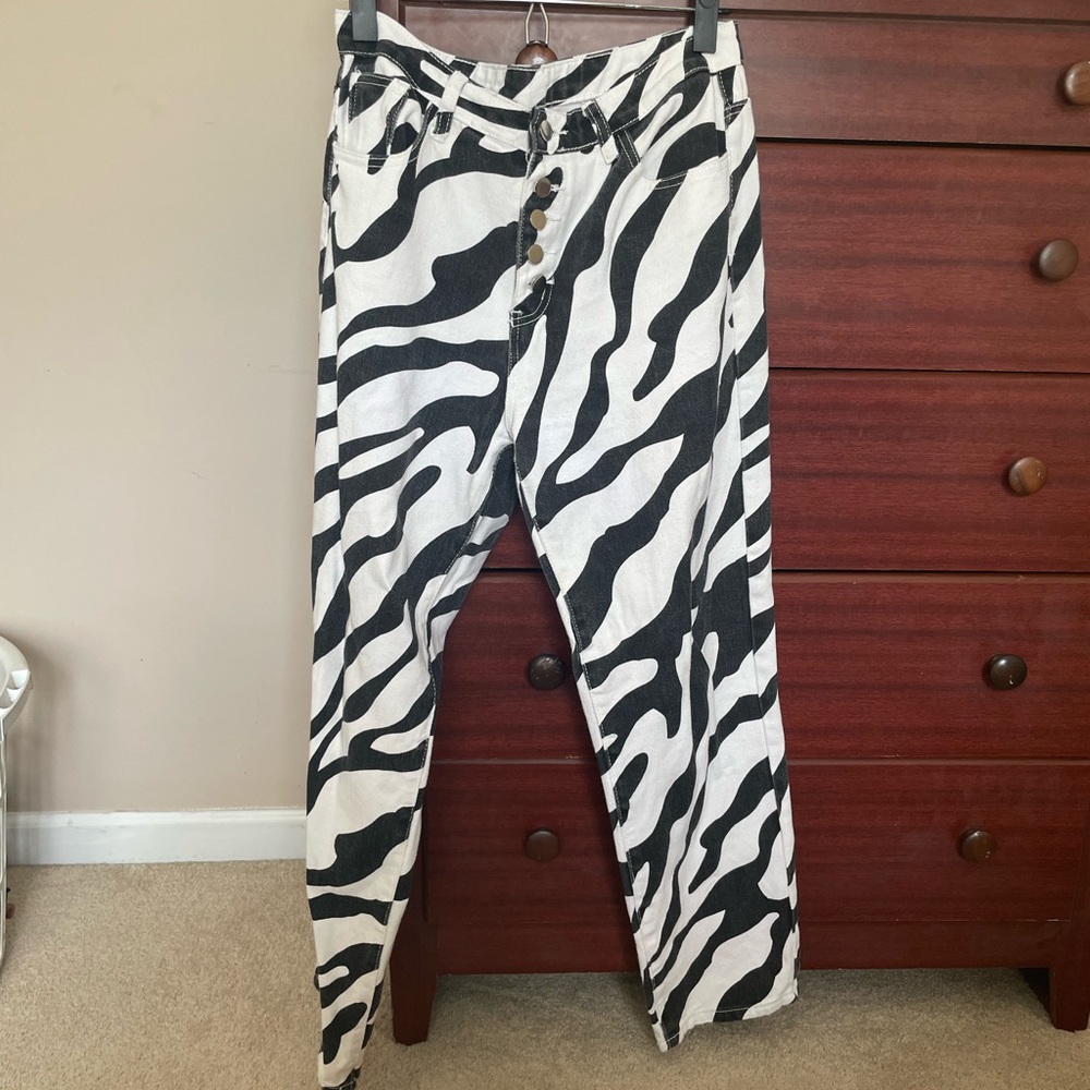 Zebra Pattern Pants